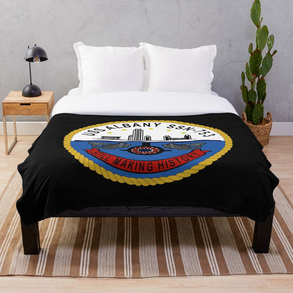 Navy - USS Albany (SSBN 753) wo Txt Throw Blanket