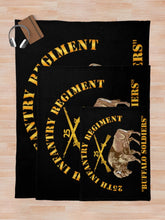 Load image into Gallery viewer, Army - 25th Infantry Regiment - Buffalor Soldiers w 25th Inf Branch Insignia Throw Blanket
