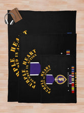 Load image into Gallery viewer, Purple Heart - WIA w IRAQ SVC w Purple Heart Ribbon Throw Blanket
